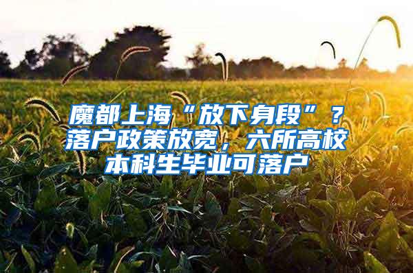 魔都上海“放下身段”？落户政策放宽，六所高校本科生毕业可落户