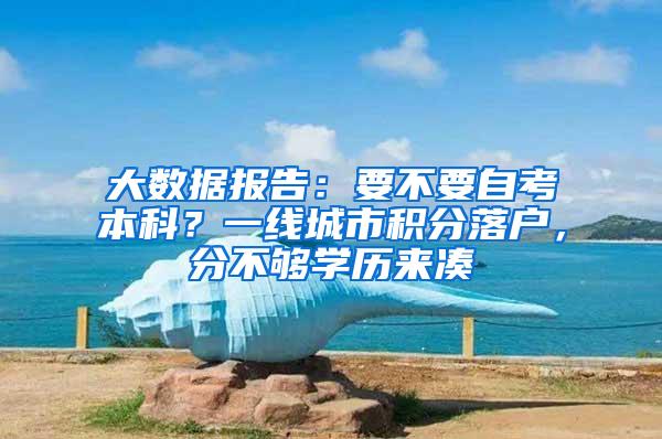 大数据报告：要不要自考本科？一线城市积分落户，分不够学历来凑