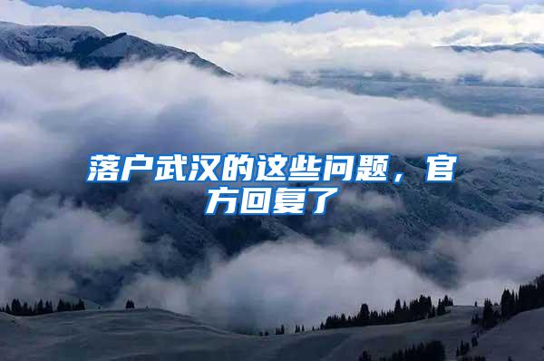 落户武汉的这些问题，官方回复了