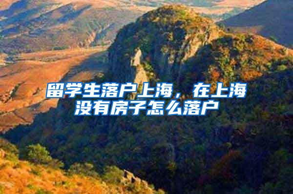 留学生落户上海，在上海没有房子怎么落户