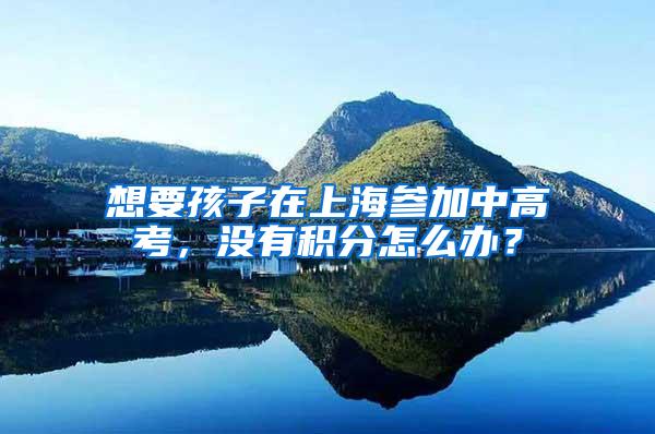 想要孩子在上海参加中高考，没有积分怎么办？