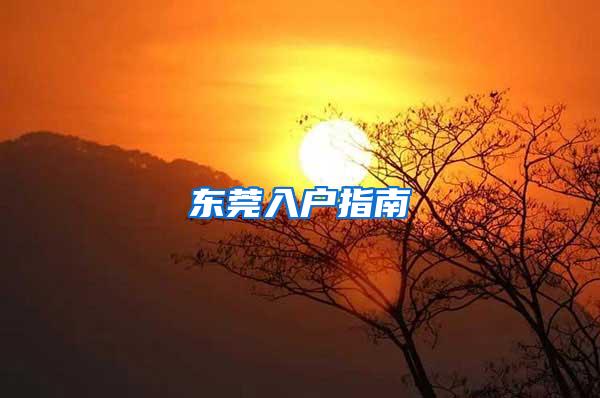 东莞入户指南
