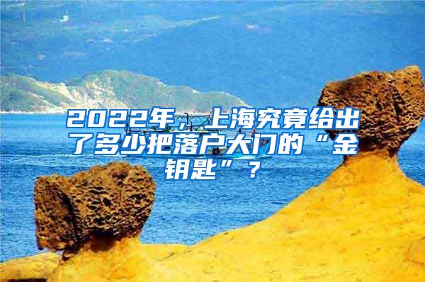 2022年，上海究竟给出了多少把落户大门的“金钥匙”？