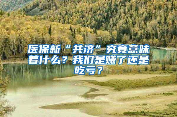医保新“共济”究竟意味着什么？我们是赚了还是吃亏？