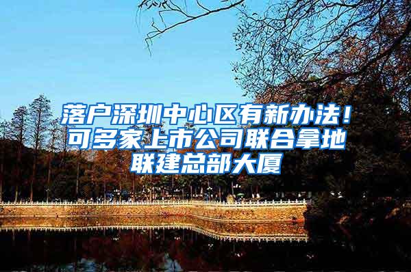 落户深圳中心区有新办法！可多家上市公司联合拿地联建总部大厦
