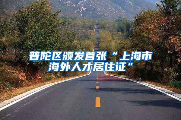 普陀区颁发首张“上海市海外人才居住证”