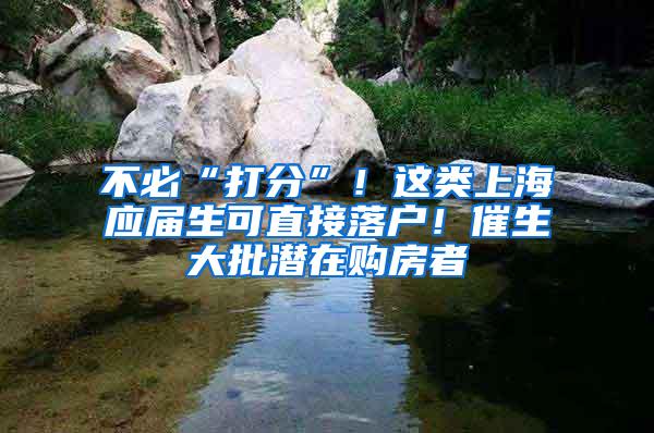 不必“打分”！这类上海应届生可直接落户！催生大批潜在购房者