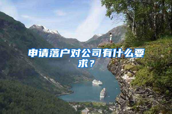 申请落户对公司有什么要求？