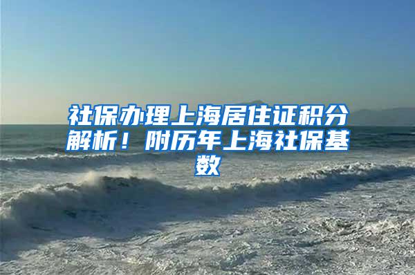 社保办理上海居住证积分解析！附历年上海社保基数
