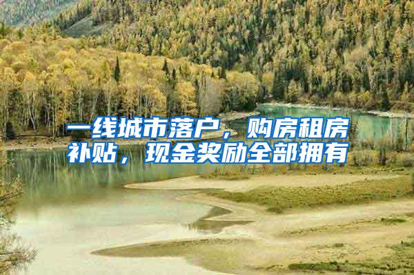 一线城市落户，购房租房补贴，现金奖励全部拥有