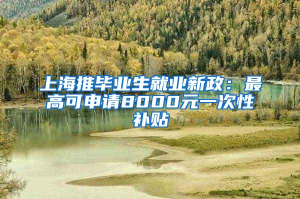 上海推毕业生就业新政:最高可申请8000元一次性补贴