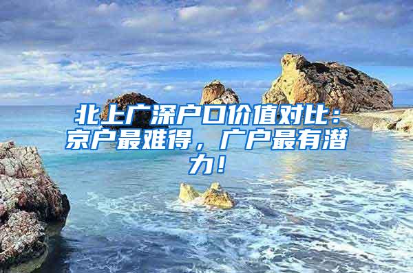北上广深户口价值对比：京户最难得，广户最有潜力！