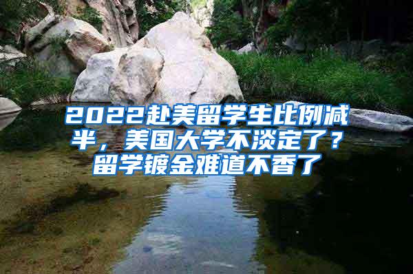 2022赴美留学生比例减半，美国大学不淡定了？留学镀金难道不香了
