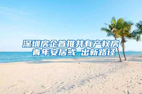 深圳房企首推共有产权房 青年安居或蹚出新路径