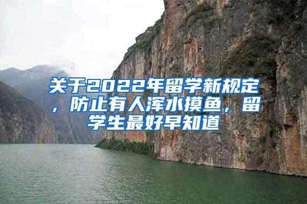 关于2022年留学新规定，防止有人浑水摸鱼，留学生最好早知道
