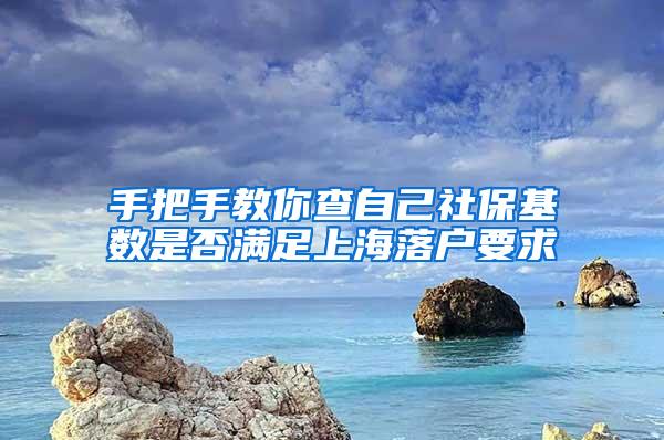 手把手教你查自己社保基数是否满足上海落户要求