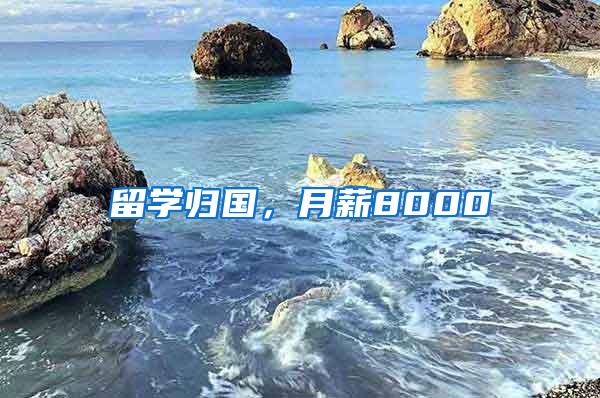 留学归国，月薪8000