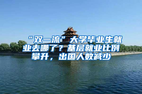 “双一流”大学毕业生就业去哪了？基层就业比例攀升，出国人数减少