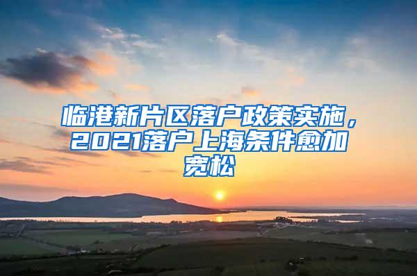 临港新片区落户政策实施，2021落户上海条件愈加宽松