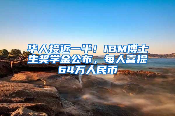 华人接近一半！IBM博士生奖学金公布，每人喜提64万人民币