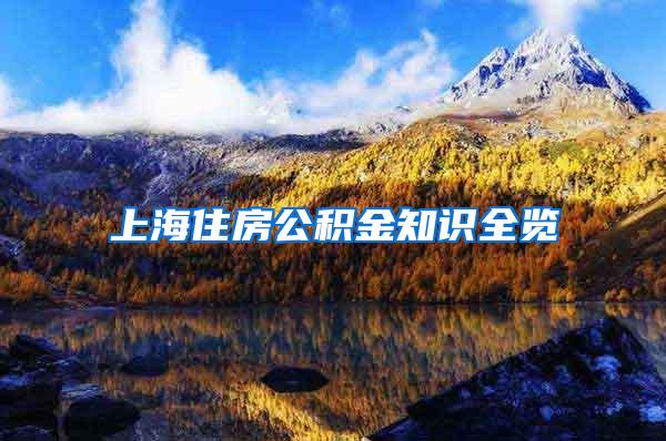 上海住房公积金知识全览