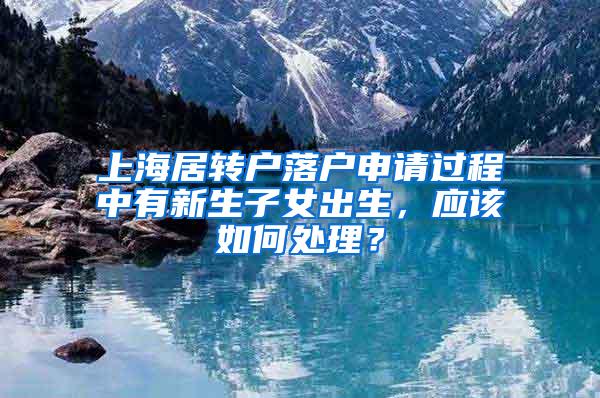 上海居转户落户申请过程中有新生子女出生，应该如何处理？