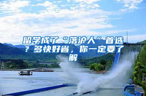 留学成了“落沪人”首选？多快好省，你一定要了解