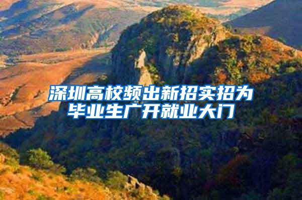 深圳高校频出新招实招为毕业生广开就业大门