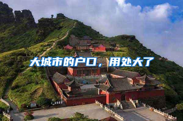 大城市的户口，用处大了