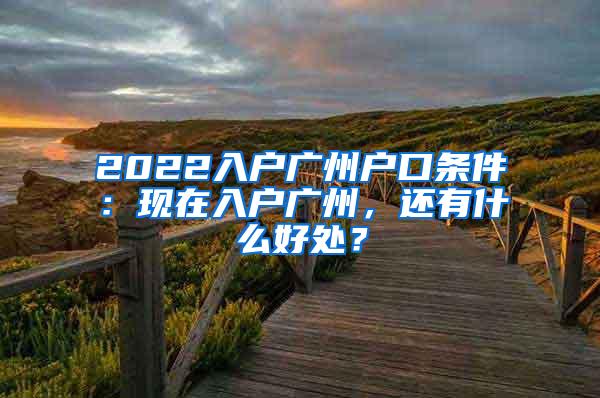 2022入户广州户口条件：现在入户广州，还有什么好处？