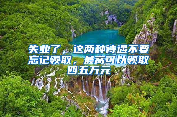 失业了，这两种待遇不要忘记领取，最高可以领取四五万元