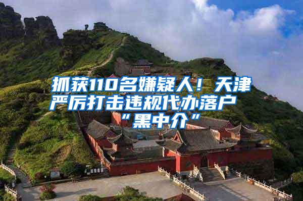抓获110名嫌疑人！天津严厉打击违规代办落户“黑中介”