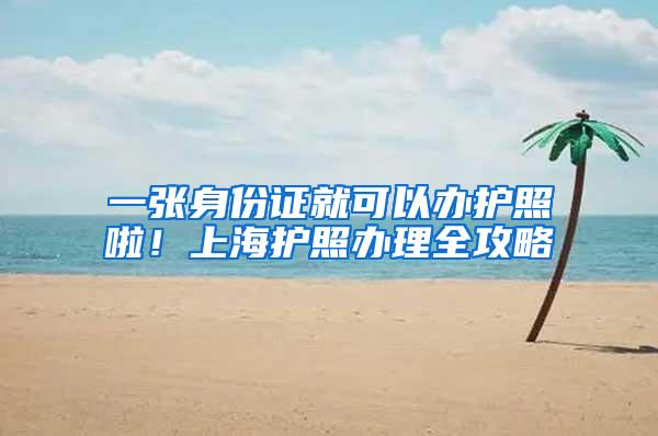 一张身份证就可以办护照啦！上海护照办理全攻略