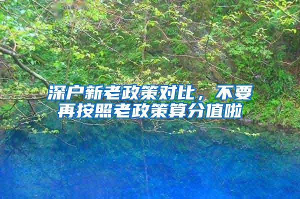 深户新老政策对比,不要再按照老政策算分值啦