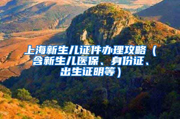 上海新生儿证件办理攻略（含新生儿医保、身份证、出生证明等）