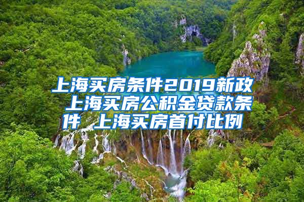 上海买房条件2019新政 上海买房公积金贷款条件 上海买房首付比例