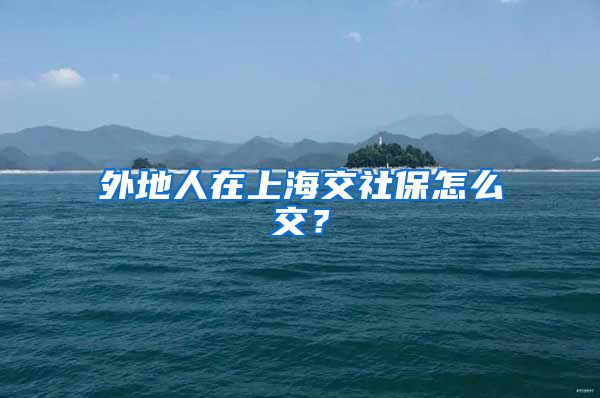 外地人在上海交社保怎么交？
