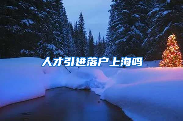 人才引进落户上海吗