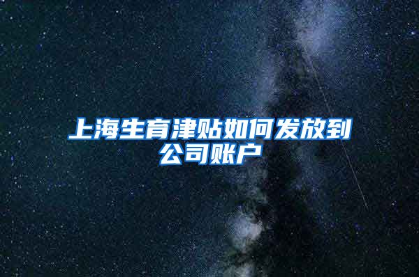 上海生育津贴如何发放到公司账户