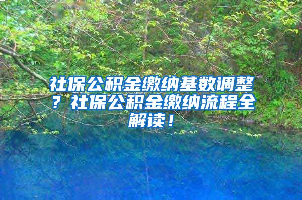 社保公积金缴纳基数调整？社保公积金缴纳流程全解读！