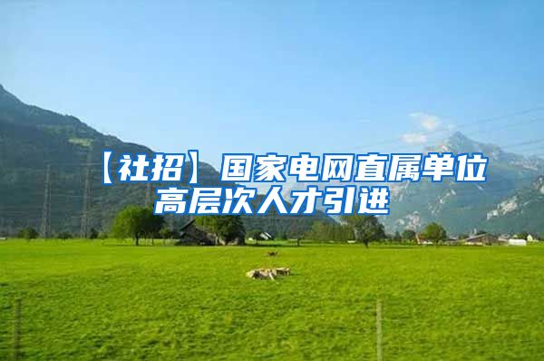 【社招】国家电网直属单位高层次人才引进