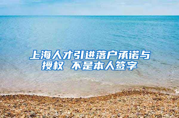 上海人才引进落户承诺与授权 不是本人签字