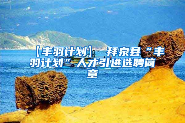 【丰羽计划】 拜泉县“丰羽计划”人才引进选聘简章