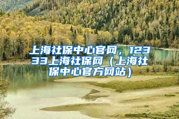 上海社保中心官网，12333上海社保网（上海社保中心官方网站）
