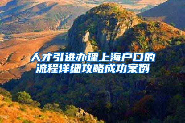 人才引进办理上海户口的流程详细攻略成功案例
