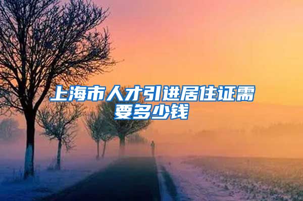 上海市人才引进居住证需要多少钱
