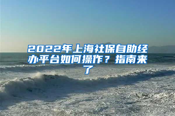 2022年上海社保自助经办平台如何操作？指南来了