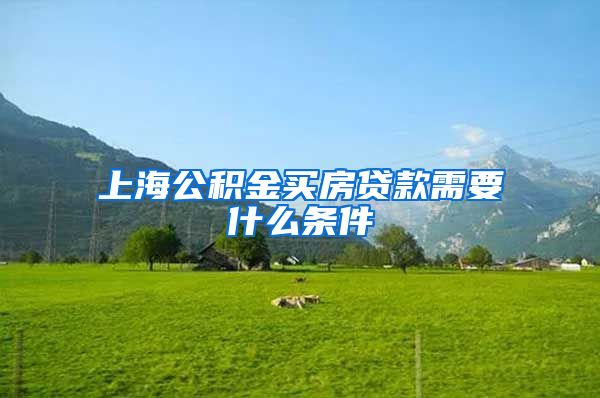 上海公积金买房贷款需要什么条件