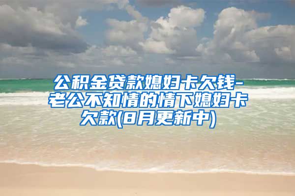 公积金贷款媳妇卡欠钱-老公不知情的情下媳妇卡欠款(8月更新中)