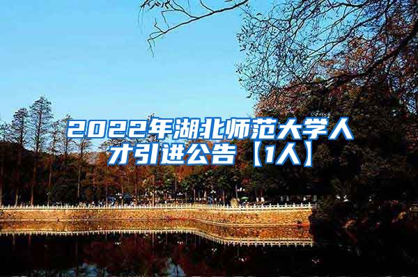 2022年湖北师范大学人才引进公告【1人】